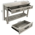 thumbnail image 3 of CJC 63" Console Table Storage Sideboard for Living Room Entryway Hallway - Gray Walnut, 3 of 9