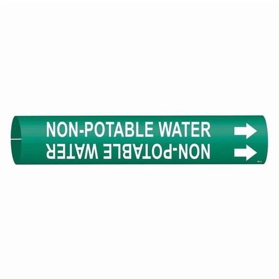 Brady Pipe Marker,Non-Potable Water,13/16in H 4351-A