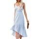 thumbnail image 1 of Sonducket Vestido largo de mujer Casual Spaghetti Strap Swing Sundress Club Noche Fecha Playa Vacaciones Cumpleaños Oficina Ropa de verano Vestidos Azul S Sonducket AP011094-13, 1 of 5