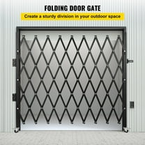 Heavy-Duty Accordion Security Gate, 85" H x 95" W - Flexible Folding Barrier, Anti-Theft Scissor Gate for Retail/Home