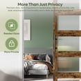 thumbnail image 4 of Bestier 36in x 84in MDF Glass Barn Door with 6.6ft Hardware Kit, Farmhouse Sliding Door with Lock and Floor Guide, Waterproof Surface, Easy Assembly, Heavy Duty, Rustic Brown, 4 of 7