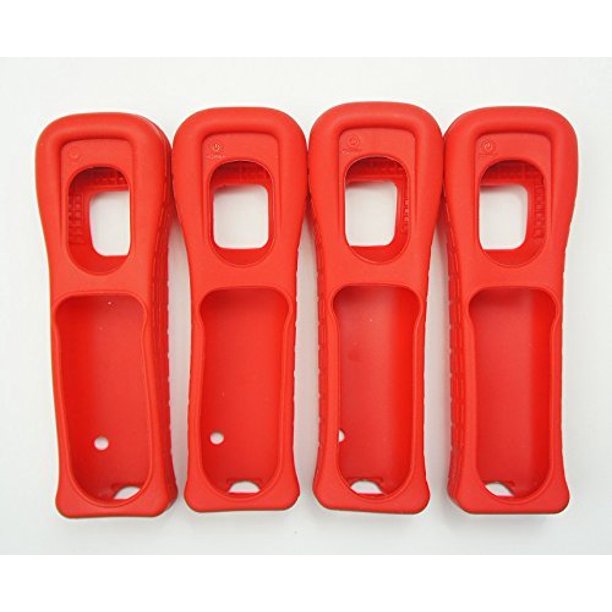4 Pcs Nintendo Wii/WiiU Remote Cover Jacket Skin RED