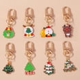 thumbnail image 2 of LLavero de árbol de Navidad esmaltado de dibujos animados, colgante de ciervo y alce para llavero de coche, decoración de bolso, dijes DIY, regalos X'mas, 2 of 4