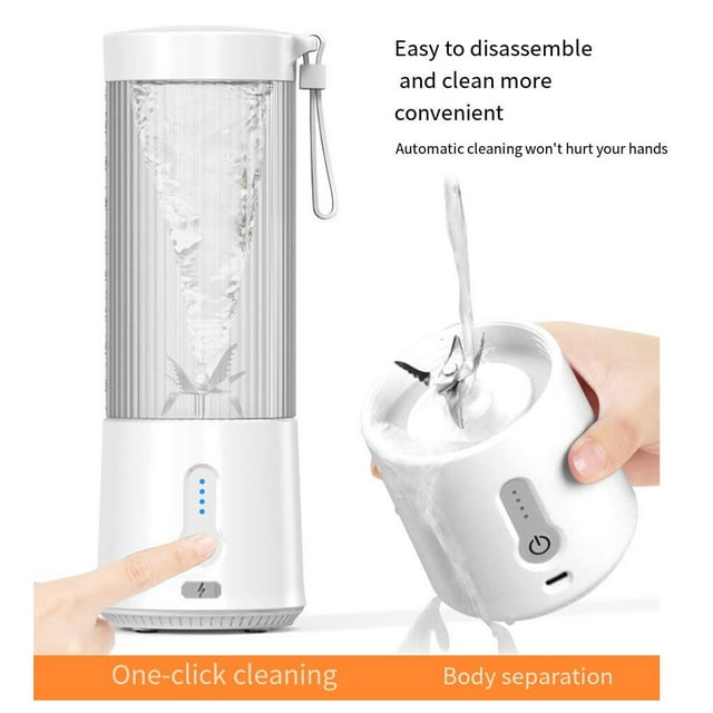 serony Portable 500ml Electric Juicer Orange Banana Juice PC Plastic Rechargeable Extracting Milkshake Maker Extractor Mixer Machine Home Kitchen Gadget Black