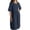 Navy, variant on Sngxgn Womens Dress Long Lantern Sleeve Square Neck Tie Backless Dress Ruffle Elastic Waist A-Line Mini Dress(Red,M)