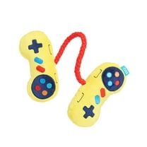 BARK Ate-Bit Tug Game Console Plush Dog Toy with Crinkle and Squeaker, Small to Medium