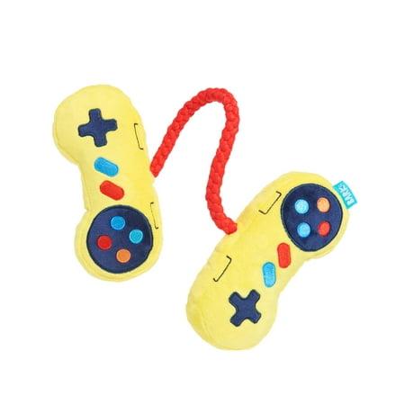 BARK Ate-Bit Tug Game Console Plush Dog Toy with Crinkle and Squeaker Small to Medium