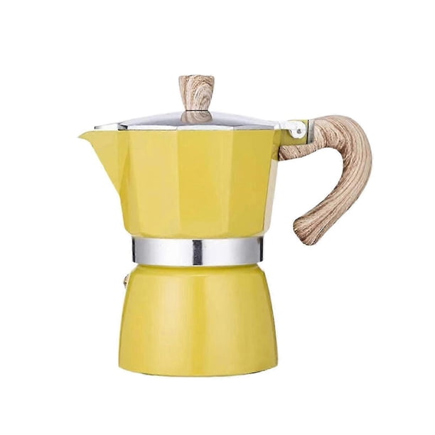 3/6 Cup Coffee Brewer Pot Household Small Espresso Pot 150ml/300ml Wood Handle Espresso Maker Pot Hand Brewed Coffee Pot 2025