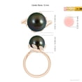thumbnail image 5 of ANGARA Tahitian Cultured Pearl Olive Leaf Bypass Ring in 14K Rose Gold for Women | June Birthstone, Birthday, Anniversary, Jewelry Gift for Women | Pearl Ring, 5 of 8