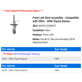 thumbnail image 2 of Front Left Strut Assembly - Compatible with 2004 - 2006 Toyota Sienna 2005, 2 of 2