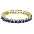 thumbnail image 3 of Blue Sapphire Eternity Band Anniversary Ring 14K Yellow Gold (0.50ct), 3 of 4