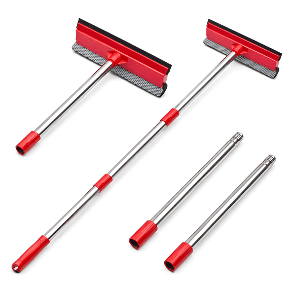 DSV Standard Professional Multi-Use Window Squeegee | Length 16"- 55", Rubber Strip 10", Window Cleaner