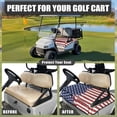 thumbnail image 4 of Whosucclay American Flag Design Golf Cart Seat Protector, Anti-Fade Cover Blanket Cushion Cover Washable Practical Storage Pockets Towel for 2 Person Golf Cart Seat, 4 of 7