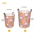 thumbnail image 5 of Balery Rabbit So Cute Round Laundry Basket with Handles Waterproof Freestanding Laundry Hamper for Clothes Toys in the Dorm and Family-Small, 5 of 8