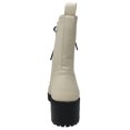 thumbnail image 5 of New Women's Lug Sole Platform Combat Ankle Bootie Lace up Side Zipper Bootie, 5 of 5