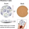 thumbnail image 3 of GZHJMY Car Coasters 2 Pcs Translucent Flowers Floral Ceramic Drink Coaster for Cup Holder Cup Coasters, 3 of 6