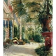 thumbnail image 2 of Carl Blechen 12x14 Gold Ornate Wood Frame and Double Matted Museum Art Print Titled - The Interior of the Palm House&nbsp; (1832), 2 of 4