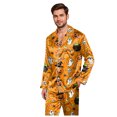 thumbnail image 2 of Leey-Word Matching Halloween Pajamas for Family Pajamas Set Long Sleeve Sleepwear Button-Down Pjs Sets Two-Pieces Loungewear with Pockets, 2 of 8