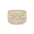 thumbnail image 2 of 14kt Yellow Gold Mens Baguette Diamond Cluster Ring 3 Cttw, 2 of 5
