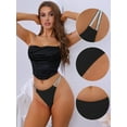 thumbnail image 3 of Unique Bargains Women's Double Line Thongs Low-Waisted T-back Panties S Black, 3 of 6