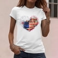 thumbnail image 5 of Zynoxe Womens T Shirts Independence Day Patriotic Short Sleeve Graphic Tees Casual Round Neck Going Out Summer Tops Tee (#02 White,XL), 5 of 7
