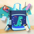 thumbnail image 4 of Bolso de escuela Kusrkot de tela Oxford para dinosaurio verde, bolso de hombro, mochila escolar, 4 of 8