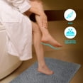 thumbnail image 2 of Alfombra de baño Secura extra suave y gruesa de 120 x 70 cm, color gris, 2 of 7