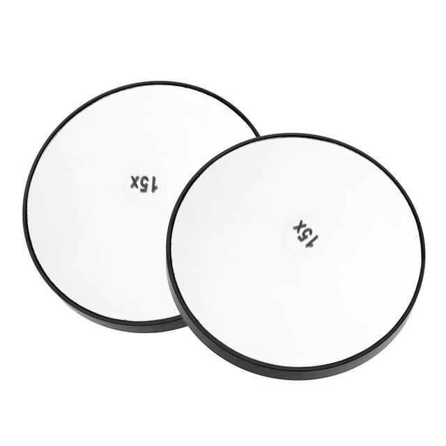 Espejo de Succión de Pared de Viaje Baoblaze 2 Piezas 10 Aumentos 8.8 cm