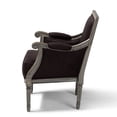 thumbnail image 3 of Baxton Studio Georgette Brown Velvet Upholstered Grey Armchair, 3 of 10