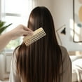 thumbnail image 5 of Unique Bargains 1 Pc Nineteen-tooth Rectangular Hair Comb Yellow Acetate Sheet, 5 of 6