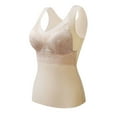 thumbnail image 2 of Womens Fleece Lined Underwear Tops Cami Tank Top Vest Sleeveless Cotton Thermal Shirts for Women Thermal Tops Beige XXXL, 2 of 7