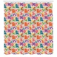 thumbnail image 3 of Ambesonne Alphabet Shower Curtain, Capital Letters Doodles, 69"Wx84"L, Multicolor, 3 of 3