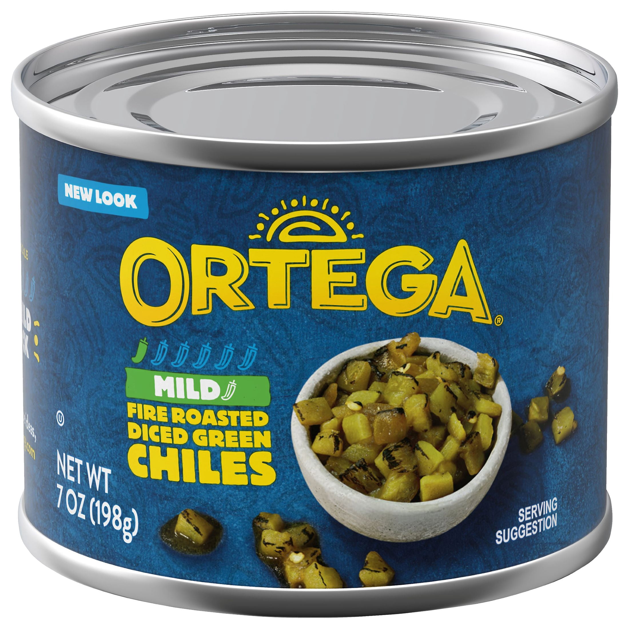 Ortega Hot Diced Jalapenos, Kosher, 4 fl oz, Aluminum Can