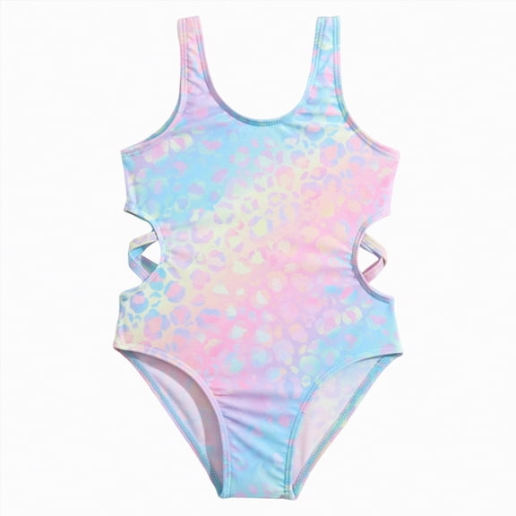 mgoYE Swimsuit for Girls 7-8 Toddler Swimsuit Girl Bathing Suit Girls Summer Ruffle One Piece Swim Suit Cutouts Bikini for Girls 3-7T(Pink,6-7 Years)