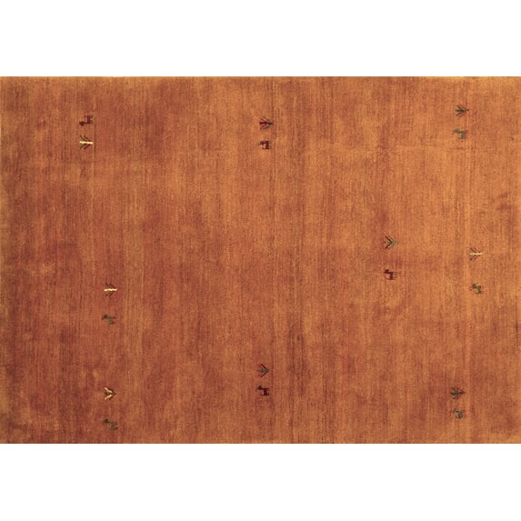 Ahgly Company Indoor Rectangle Abstract Brown Contemporary Area Rugs, 5' x 8'