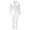 White, variant on LIZUOJUN Satin Pajama Set for Women Long Sleeve Pants Sleepwear 2 Piece Lounge Set Lightweight Pjs Loungewear Notch Collar Pajama Casual Sleepwear - L