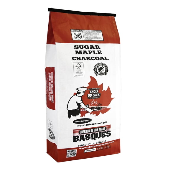 Basques Sugar Maple Hard Wood Lump Charcoal 4 kg