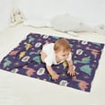 thumbnail image 2 of Purple Cartoon Dinosaurs Speech Bubbles Pattern Blanket,Comfortable Soft Lamb Wool Throw Blanket,All Season,Warm Lightweight Blankets for Sofa Bed Couch Living Room Chair,30"x40", 2 of 4
