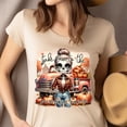 thumbnail image 4 of Take Me To The Pumpkin Patch Tee | Skeleton Girl Pumpkin Shirt | Unisex Casual T-Shirt, Gold, Size L, 4 of 6