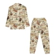 thumbnail image 5 of DISNIMO Horse Cactus Printed Christmas Womens Pajama Sets Long Sleeve Sleepwear Nightwear Pjs with Long Pants Casual V Neck Ladies Lounge Sets, 5 of 7