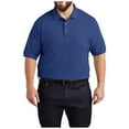 thumbnail image 3 of Yellow Rooster Mens Short Sleeve Heavyweight Cotton Pique Polo Royal 4XL, 3 of 4