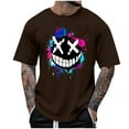 thumbnail image 3 of CFLVAEK Mens Funny Graphic Tees ,Big and Tall Mens Tshirts Loose Fit Short Sleeve T Shirts Comfy Crew Neck T Shirt Brown XXXL, 3 of 5