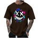 thumbnail image 1 of Camisetas de Cuello de la Tripulación de los Hombres de la Moda de Verano Casual Cuello Redondo Impreso Superior, Secado Rápido Camisa Transpirable para Deportes, 1 of 4