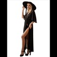 thumbnail image 2 of Traje de Baño de para Mujer, Cárdigan con Abertura Frontal, Bikini Fluido de Verano, Ropa de Playa Negro un Tamaño, 2 of 8