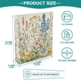 thumbnail image 3 of FORMRS 3 Ring Binder 1.5 inch with Pockets Set of 2 Clip Board 200 Sheets Capacity, Colorful Wildflowers, 3 of 8