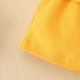 thumbnail image 4 of CAUYDY Toddler Baby Girl Summer Clothes Set Kid Outfits Short Sleeves T-Shirt Tops + Shorts Cute Outfits Set For Kids 18-24 Months 2t 3t 4t 5t 6t 7t (Sizes 6-9 Months,H03-Yellow), 4 of 9