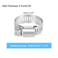 thumbnail image 2 of Abrazadera de Manguera Uxcell, Ajustable de Acero Inoxidable de 5/7" a 1 1/4" con Engranaje de Tornillo para Plomería de Línea de Combustible, Paquete de 12, 2 of 7