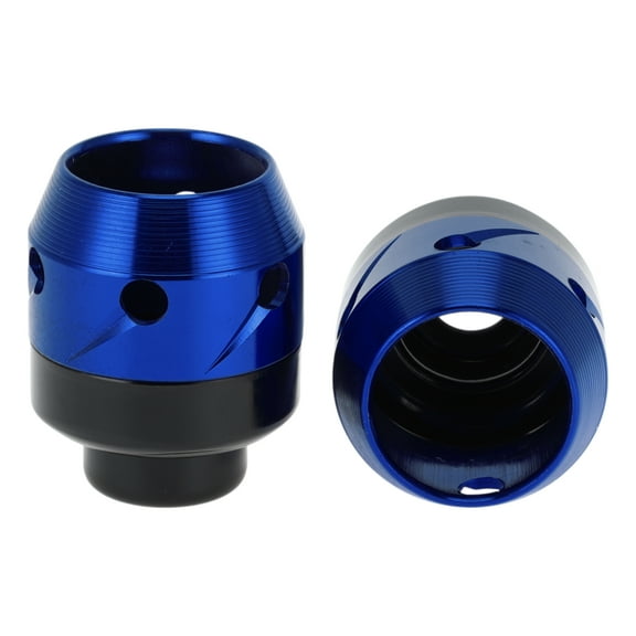 Unique Bargains Motorcycle Front Fork Frame Sliders Falling Protection Wheel Crash Protector Scooter Moped Aluminum Alloy Blue 2 Pcs