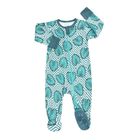 

Utoimkio Toddler Baby Boys Girls Zipper Romper Jumpsuit Long Sleeve Floral Print Pajamas Cotton One-piece Coverall