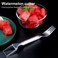 thumbnail image 4 of ievspot 1 Pcs Stainless Steel Fruit Fork Cutter 2-In-1 Watermelon Slicer Tool with Dual Head Fork Home Party Camping Kitchen Gadget, 4 of 8